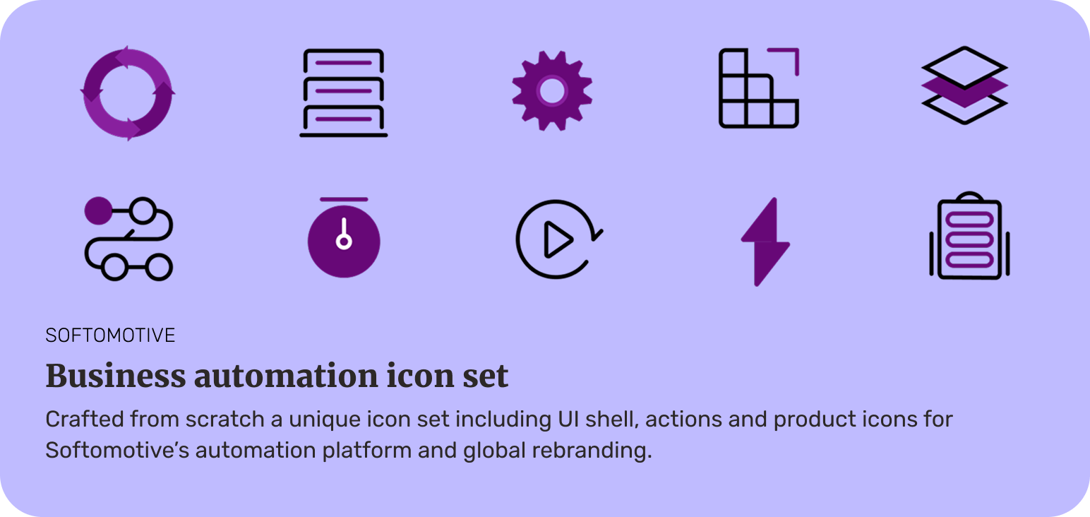 Business automation icon set